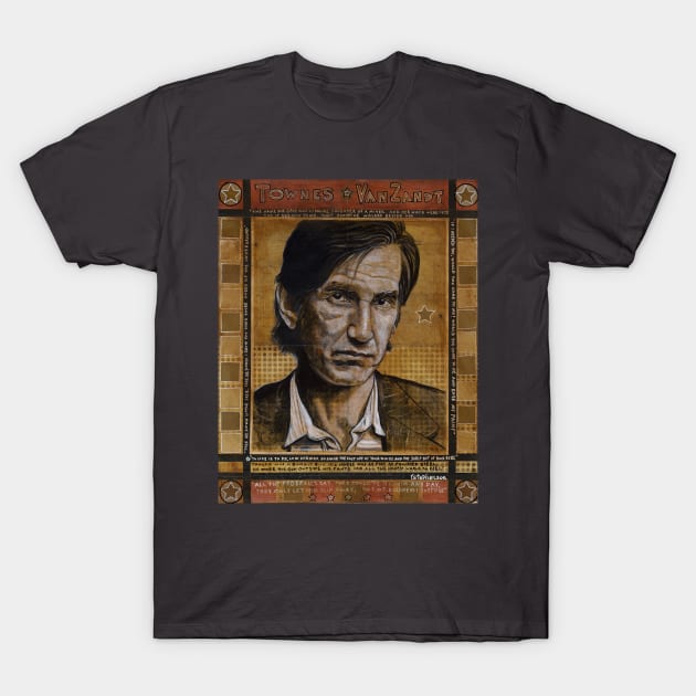 Townes VanZandt T-Shirt by Raybomusic01